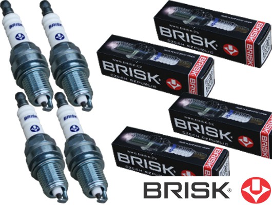 BRISK Super DR15YC-1 1317 Zündkerzen, 4 Stück Zündkerzen BRISK Super